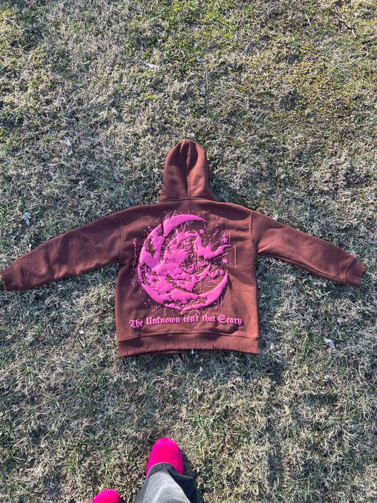 PINK & BROWN HOODIE